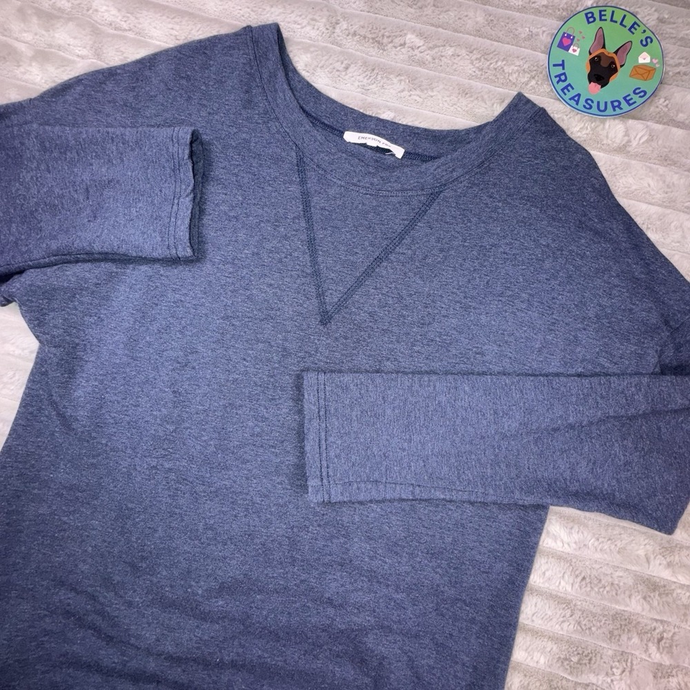 Emerson Fry Dress Medium Blue Organic Cotton Pockets Quiet Luxury Lagenlook Cozy